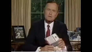 BUSH: "This is crack cocaine seized by DEA agents in park just across street from White House" 1989