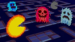 PacM̬̦̩̹̌͢a̪͓̮̼͍̗͑̿ͫn̛̥͈ͅ | The horror ending of a creepy, damaged Pac-Man ROM
