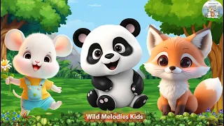 Cute Little Farm Animal Sounds: Mice, Panda, Red Fox, Elephant, Horse, Monkey, Hen | Music For Relax