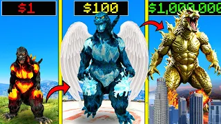 GTA 5 : $1 GODZILLA to $1,000,000,000 GOLDEN ANGEL GODZILLA in GTA 5!