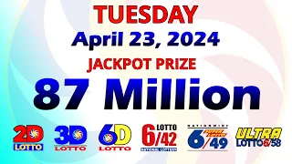 April 23, 2024 - TUESDAY PCSO Lotto Daily Result