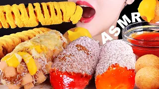 ASMR CHEESE HOTDOG *TORNADO POTATO, CHEESE BALL MUKBANG,명랑핫도그,치즈 폭탄 회오리감자,치즈볼 먹방 CRUNCH EATING SOUND