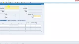 User Creation in Oracle r12