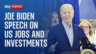 Watch live: US President Joe Biden delivers speech on American investments and jobs