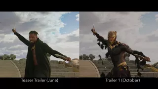 Black Panther - Trailer VFX/grading comparison