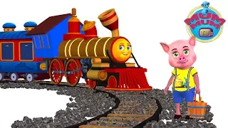 Piggy On The Railway Line Poem Lyrics - English Nursery Rhymes Songs for Kids/Children | Mum Mum TV