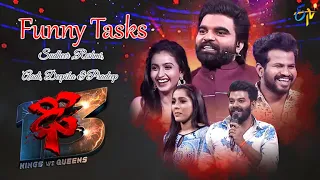 Sudheer,Rashmi,Hyper Aadi, Deepika & Pradeep | Funny Tasks | Dhee 13 | Kings vs Queens | ETV Telugu