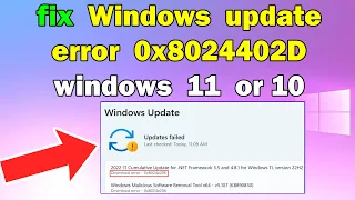 How to fix Windows update error 0x8024402D windows 11 or 10