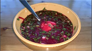 Summertime Cold Beet Soup, amazing alternative to Gazpacho - Свекольник