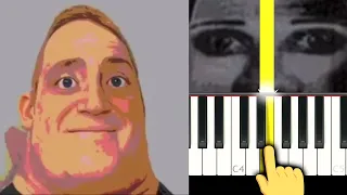 Mr Incredible Becoming Uncanny MEME songs - EASY Piano tutorial