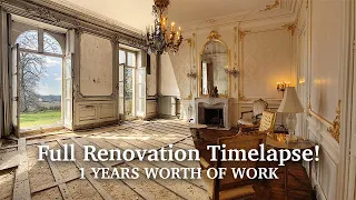 Abandoned Grand Salon Full Renovation Timelapse - Before & After