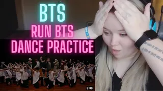 FIRST Reaction to BTS - RUN (BTS) DANCE PRACTICE 👀🤯🔥😍