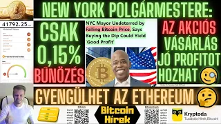 Bitcoin Hírek (453) - New York Polgármestere: Az Alacsony Áron Vásárlás jó Profitot hozhat 🧐