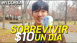 SOBREVIVIR con $10 en COREA UN DIA | BUSCAR COMIDA RICA pero BARATA