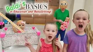 Escape the Babysitter Baldi in Real Life! Baldi's Basics!