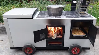 How to make a modern wood stove from an old refrigerator