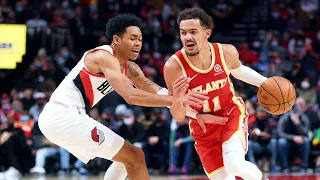 Blazers Spoil Trae Young's Career High 56 Points! 2021-22 NBA Season