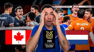 Reacting to Canada vs. The Netherlands Volleyball 2023 Men's FIVB Olympic Qualifier