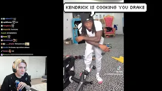 xQc reacts to Kai Cenat's Argument on Kendrick Lamar vs Drake