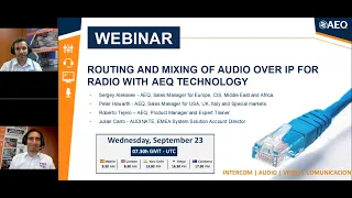 AEQ Webinar - Routing and Mixing of Audio over IP for radio with AEQ & DANTE technology