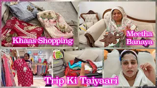 Ammi Ke liye Healthy Meetha Banaya| Special Shopping For Giveaway| Trip Ki Taiyaari