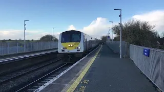 PERFECT TIMING as two high speed trains pass each other in IRELAND