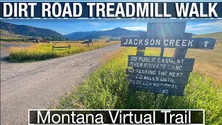 Morning Walk along Jackson Creek Road near Bozeman, Montana - 4K City Walks Treadmill Workout