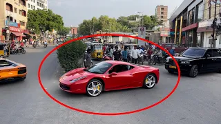 SUPERCARS IN OLD CITY | Reactions | INDIA