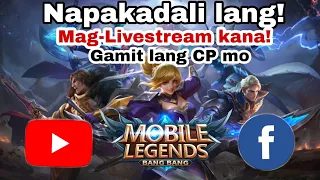 Paano Mag Livestream ng Mobile legend sa YouTube at FB Gamit lang ang CP mo? Madali lang!