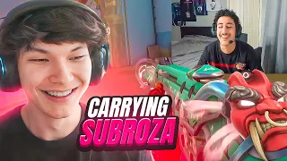 CARRYING SUBROZA IN RADIANT RANKED.. (VALORANT)