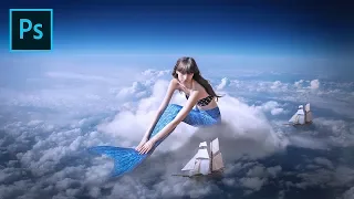 Mermaid in the Clouds - Photoshop Fantasy Tutorial