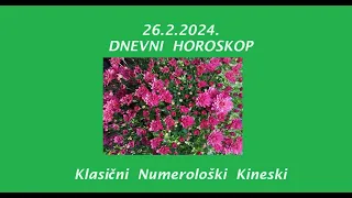 Jasminka Holclajtner-Royal Astro Studio-Dnevni horoskop za 26.2.2024.