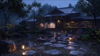 Calming Rainstorm in a Cozy Old Cabin in the Forest at Night | Nature Sounds for Sleep & Relaxation