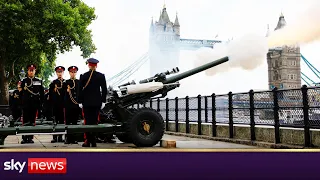 Gun salutes sound out across the country