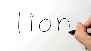 How to Turn Words Lion into a Cartoon #1