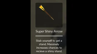 Using super shiny arrow in World of Stand!