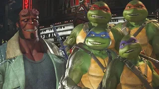 Injustice 2: TMNT Vs Hellboy | All Intro/Interaction Dialogues & Clash Quotes + Super Moves