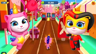 Talking Tom Gold Run Candy World 2023 Full Screen Android iOS Gameplay