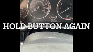 BMW X3 & 3 series oil reset w/ one button (lower left button instrument cluster lens)