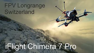 iFlight Chimera 7 Pro, FPV longrange, Mountain surfing in epic cloudy sunset mood