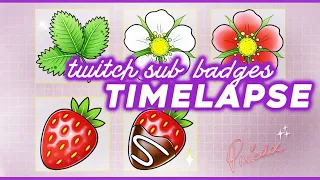 Designing My Twitch Sub Badges | TIMELAPSE