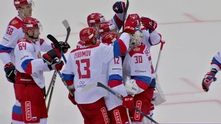 Олимпийская сборная России 4:3 (Б) СКА: Лучшие моменты / Team Russia 4:3 SKA: highlights