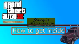How to get inside Joey's Garage | GTA 3 Definitive Edition