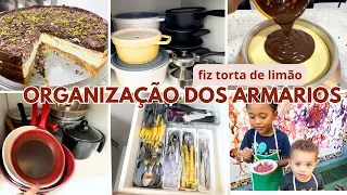 ORGANIZAÇÃO DO ARMÁRIO E GAVETA | TORTA DE LIMÃO | ROTINA DA CRECHE