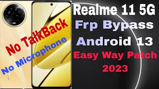 Realme 11 5G (RMX3780) l Frp Bypass Without Pc l Android 13 l Patch 2023 l  #frp #realme #frpbypass
