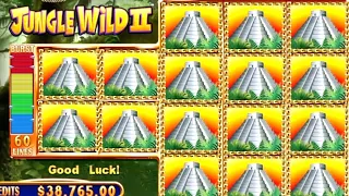 ★★JACKPOT HANDPAY★★$37 BETS★★JUNGLE WILD 2 HIGH LIMIT SLOT MACHINE BUENO DINERO MUSEUM SLOTS WMS