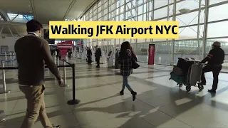 Walking John F. Kennedy (JFK) International Airport Terminal 4, NYC