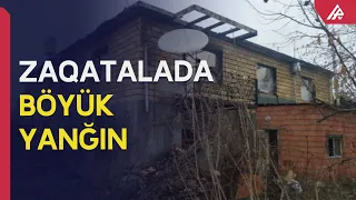 Zaqatalada 15 otaqlı ev yanıb - APA TV