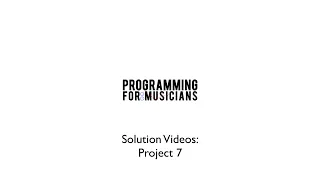 PFM::C++ For Musicians Project7 Solution