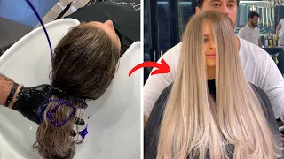 Brown To Blonde Balayage Hair Transformation